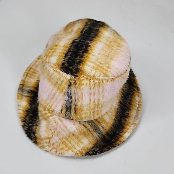 For Love and Lemons Rachel Wool Blend Plaid Bucket Hat xs main image 4